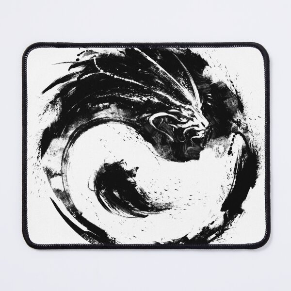 Item preview, Yin and Yang Japanese Dragon Calligraphy designed and sold by Kibatsu.