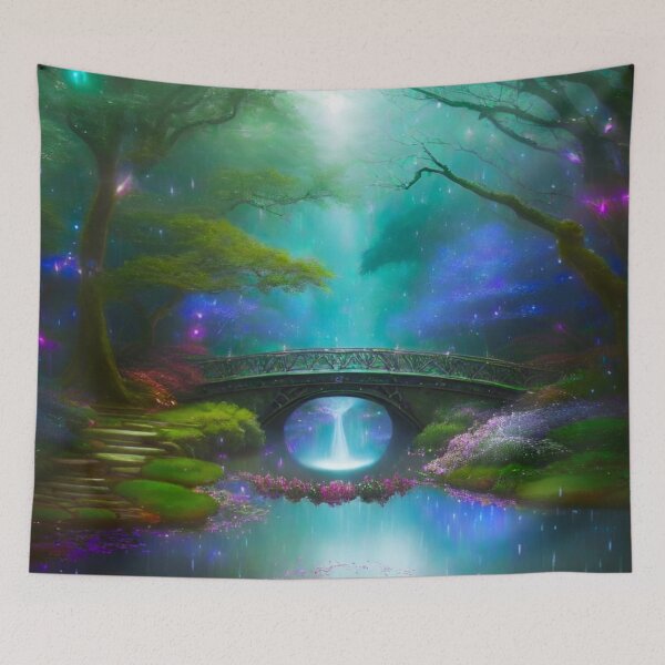Item preview, Ethereal Rain Bridge Scene designed and sold by Ethereal-Canvas.