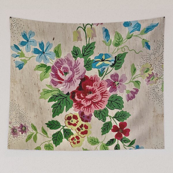 Item preview, Old fashioned Victorian floral wallpaper print designed and sold by Susan Gallup.