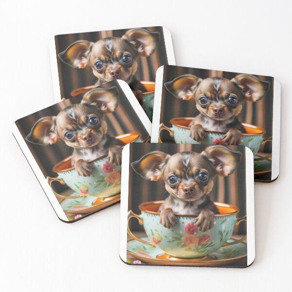 Item preview, Chiweenie in a teacup designed and sold by Darcie Smith.
