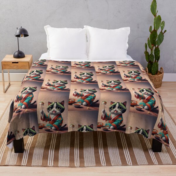 Item preview, biocolor cat eat sushi v15 designed and sold by FenwickDesign99.
