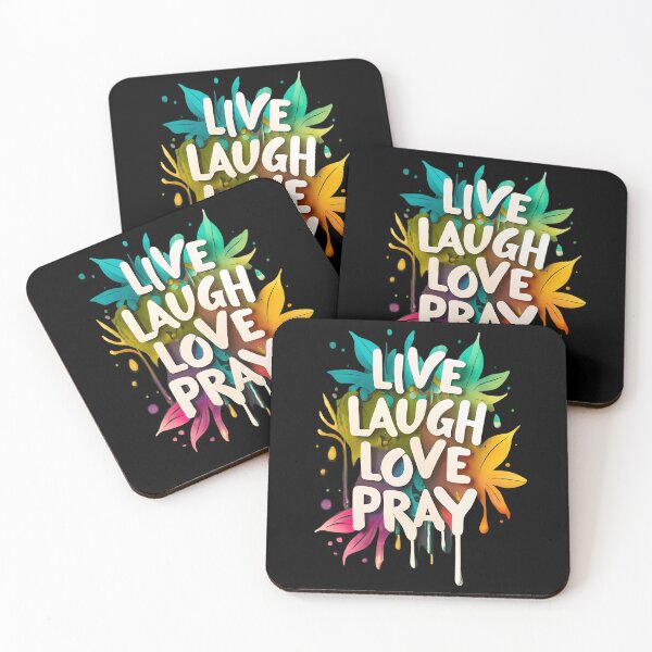 Item preview, Live Laugh Love Pray - Vibrant Art - Christian Inspiration designed and sold by Narrow-Path.