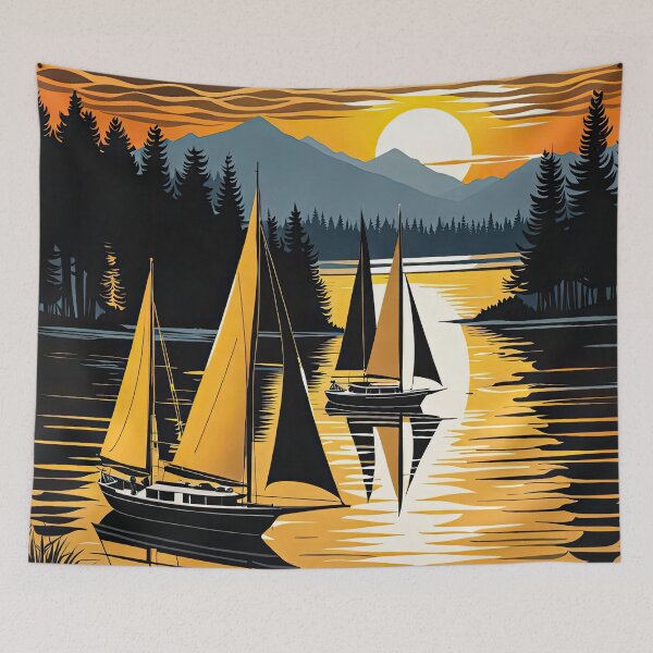 Item preview, Sailing in the lake during golden hour designed and sold by filusattila.