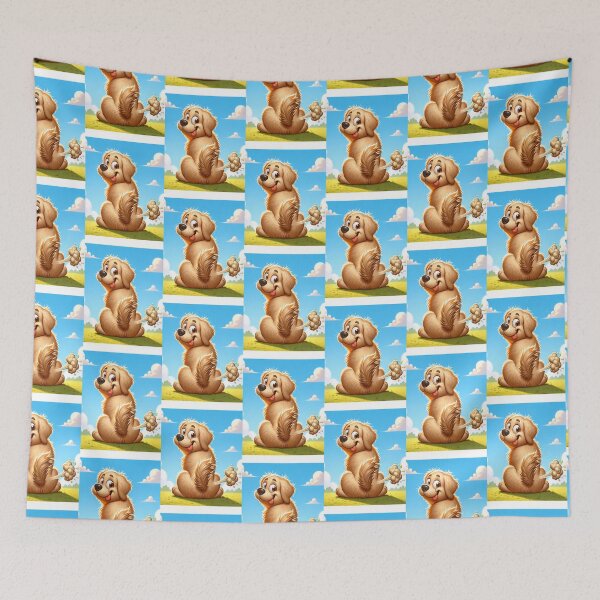 Item preview, cartoonish dog designed and sold by sbrstore.