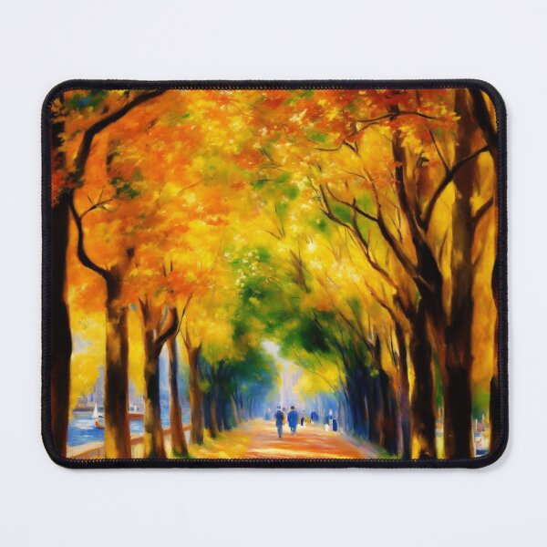 Item preview, Autumn Stroll Amidst Golden Trees designed and sold by John v p.