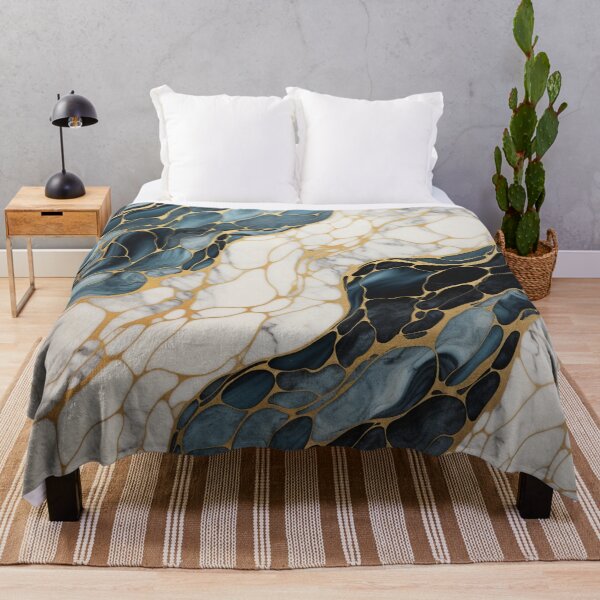 Item preview, Dynamic abstract unique marble design monochrome gold 2 designed and sold by GoKindCreations.