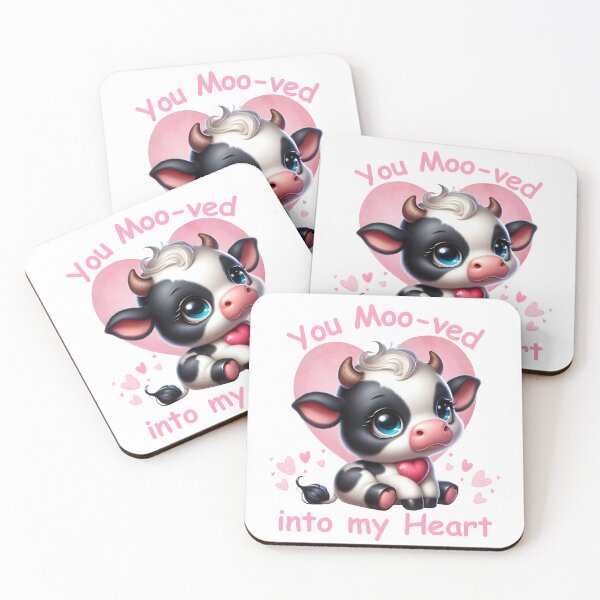 Item preview, You Moo-ved Into My Heart - Cute Cow Design designed and sold by CraftyAnimal.