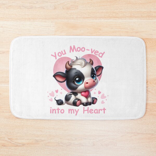 Item preview, You Moo-ved Into My Heart - Cute Cow Design designed and sold by CraftyAnimal.