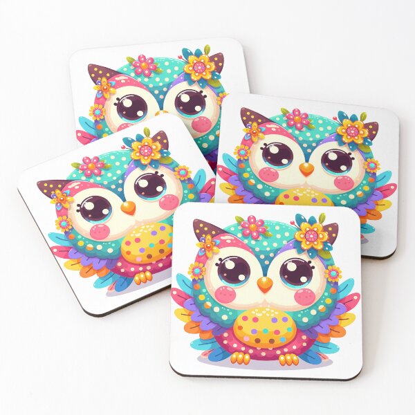 Item preview, "Whimsical Hues: Adorable Rainbow Owl Delight" designed and sold by JAMESAMORN.