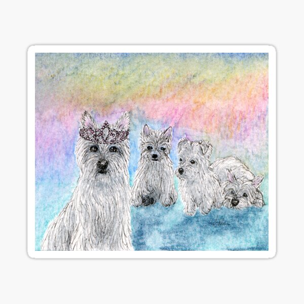 Item preview, West highland terrier dogs, queen westie designed and sold by SusanAlisonArt.
