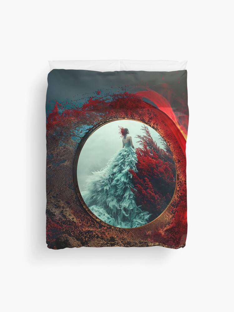 Thumbnail 1 of 2, Duvet Cover, Remember: You Are a Wild & Joyous Occasion Waiting to Unfurl Its Wings, 2024 Anniversary Edition designed and sold by rebecka.