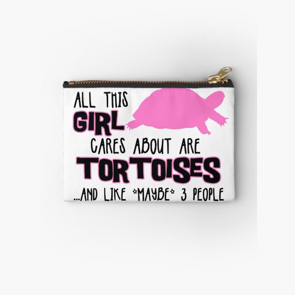 Item preview, All this girl cares about are tortoises.... (Black & Pink) designed and sold by The Lemon Stationery & Gift .