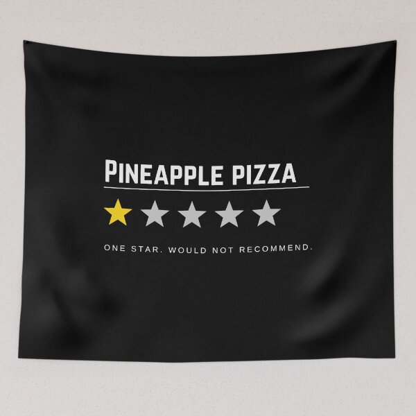 Aperçu de l'œuvre Pizza à l'ananas Une étoile ne recommanderait pas créée et vendue par PrintsByLoVi.