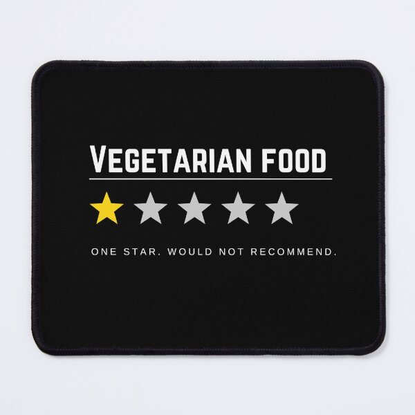 Item preview, Vegetarian Food One Star Would Not Recommend designed and sold by PrintsByLoVi.