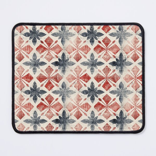 Item preview, Red & Blue formal aged Tile designed and sold by nicbeeseart.