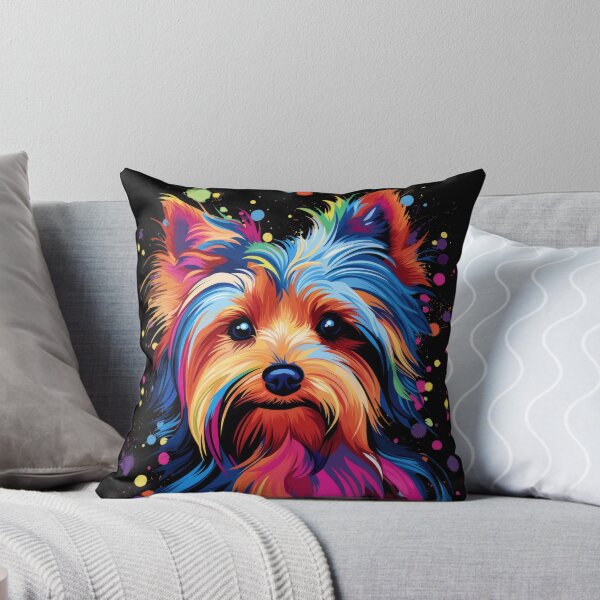 Item preview, colorful Biewer Terrier colorful dogs art painting modern pop art designed and sold by WallyPink.