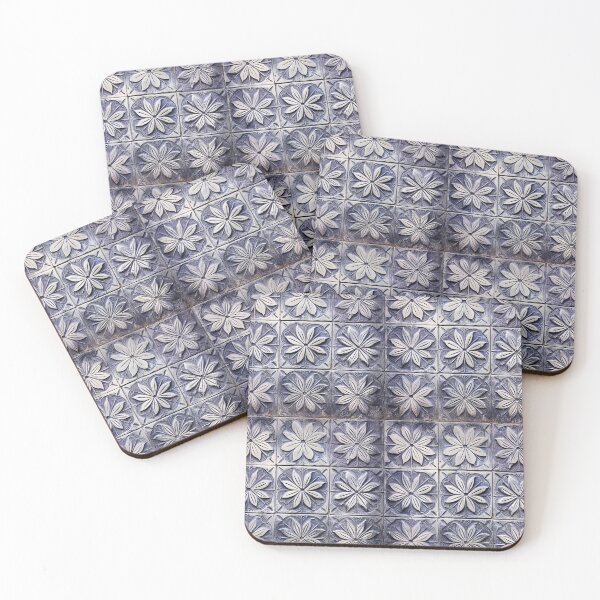 Item preview, Carved Blue Tile designed and sold by nicbeeseart.