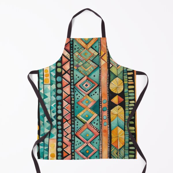Item preview, Traditional Kilim Pattern, Ethnic Geometric Abstract Scandinavian Design in Watercolor - Tribal, Batik, Indian & Aztec Vintage Pattern, designed and sold by MyArt23.