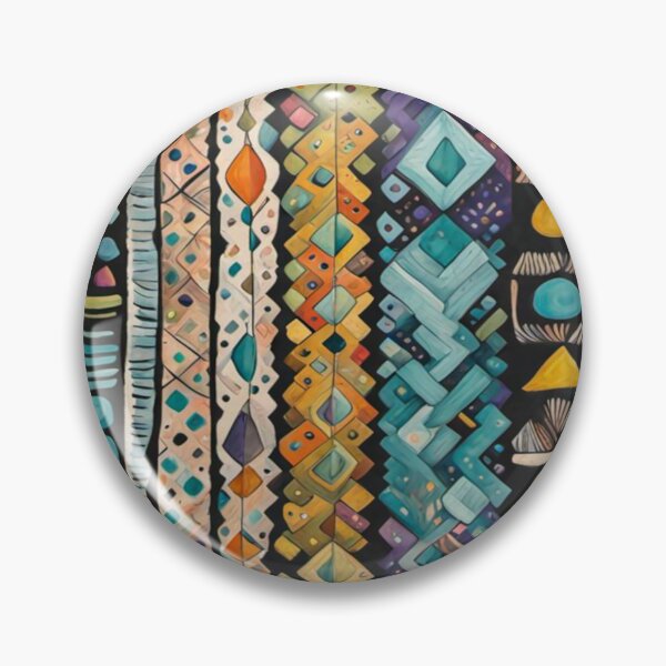 Item preview, Traditional Kilim Pattern, Ethnic Geometric Abstract Scandinavian Design in Watercolor - Tribal, Batik, Indian & Aztec Vintage Pattern,  designed and sold by MyArt23.