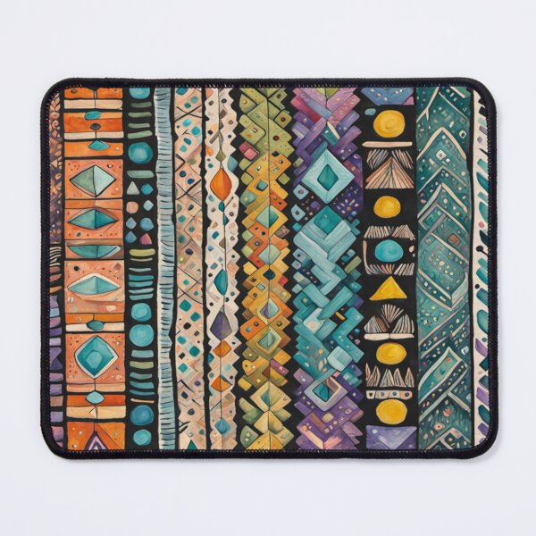 Item preview, Traditional Kilim Pattern, Ethnic Geometric Abstract Scandinavian Design in Watercolor - Tribal, Batik, Indian & Aztec Vintage Pattern,  designed and sold by MyArt23.