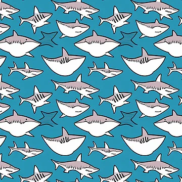 Artwork thumbnail, Shark Pattern by DestoPattern