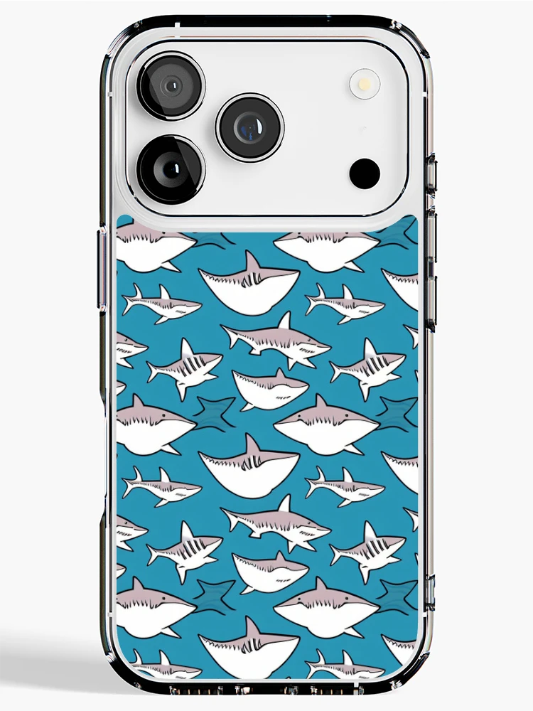 Thumbnail 1 of 5, iPhone Case, Shark Pattern designed and sold by DestoPattern.