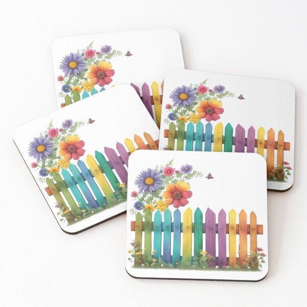 Item preview, Rainbow cottage picket fence designed and sold by Andykinoz.
