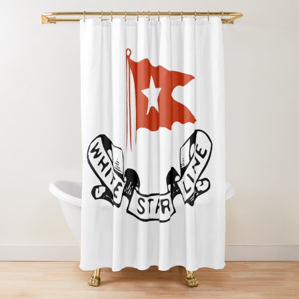 White Star Line, Logo. Titanic. Shower Curtain