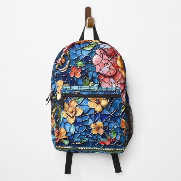 Item preview, Luxuriant Floral Emblem - Stained Glass Ceramic Tile IV designed and sold by stevepmp.