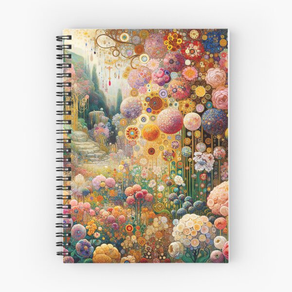Aperçu de l'œuvre Jardin fleuri de Klimt créée et vendue par maniacfitness.