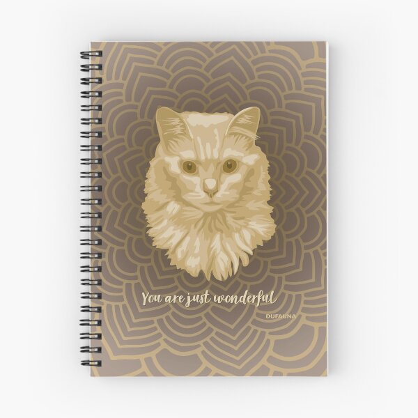 Item preview, Brown Turkish Angora Cat Face "Your are just wonderful" designed and sold by DuFauna.