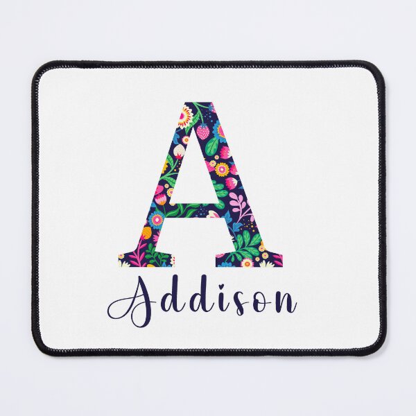 Item preview, Addison - Letter and Flowers designed and sold by Anto59290.
