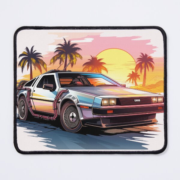 Item preview, Pixel Perfection: Retro Ride into the Sunset with our Pixelated DeLorean Art designed and sold by GreenInkXpress.