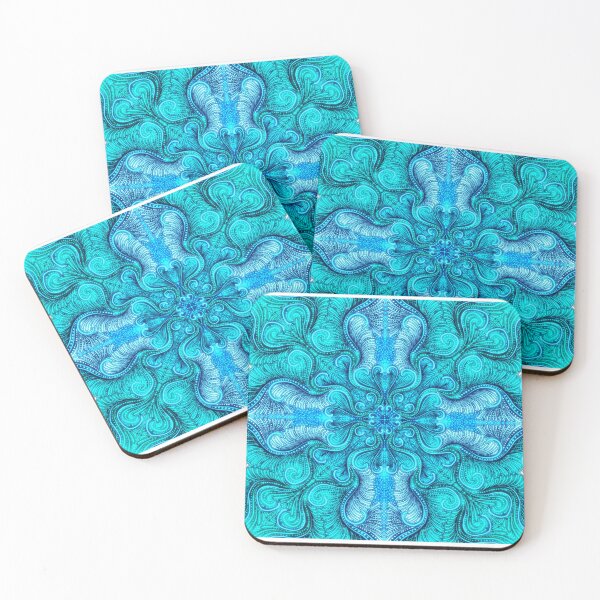 Item preview, Large blue abstraction designed and sold by prettykokopuff.