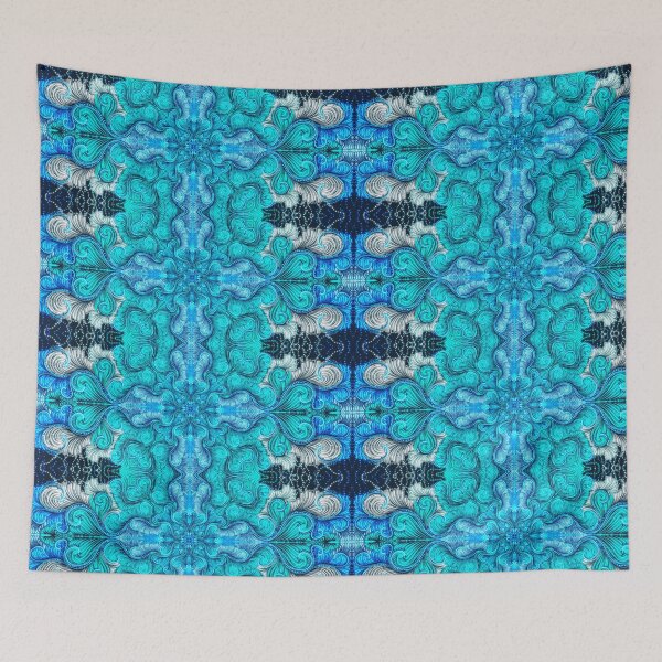 Item preview, Large blue abstraction designed and sold by prettykokopuff.