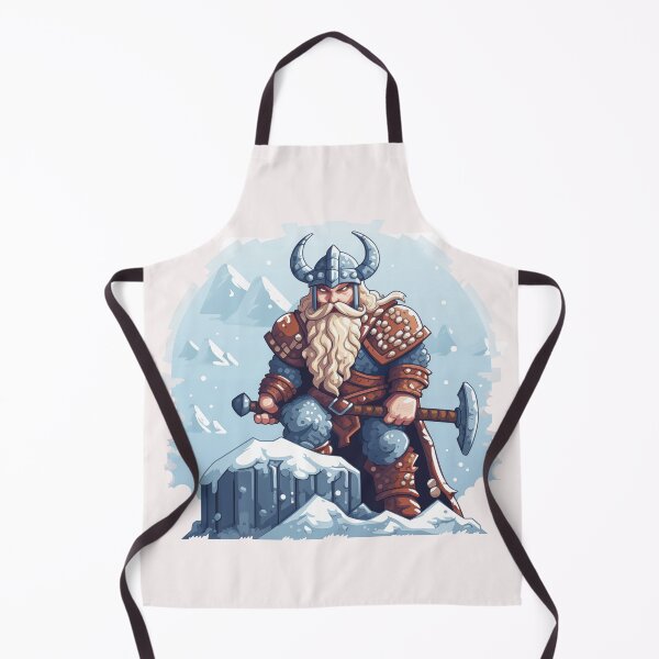 Item preview, Frosty Norse Warrior: Pixelated Viking in Snow designed and sold by GreenInkXpress.