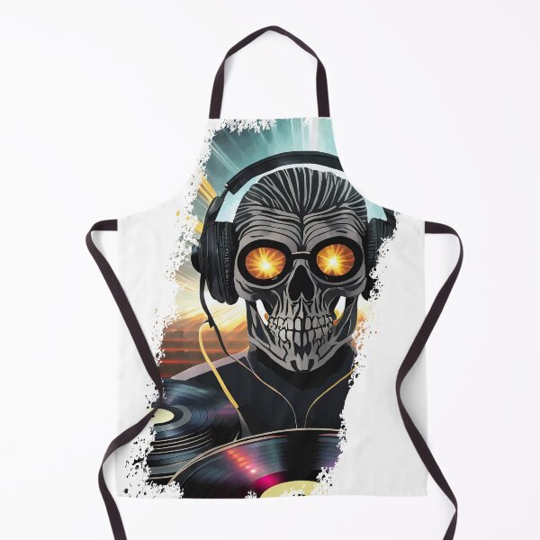 Item preview, Spooky skull with vinyl records designed and sold by Boogeyman Bill.