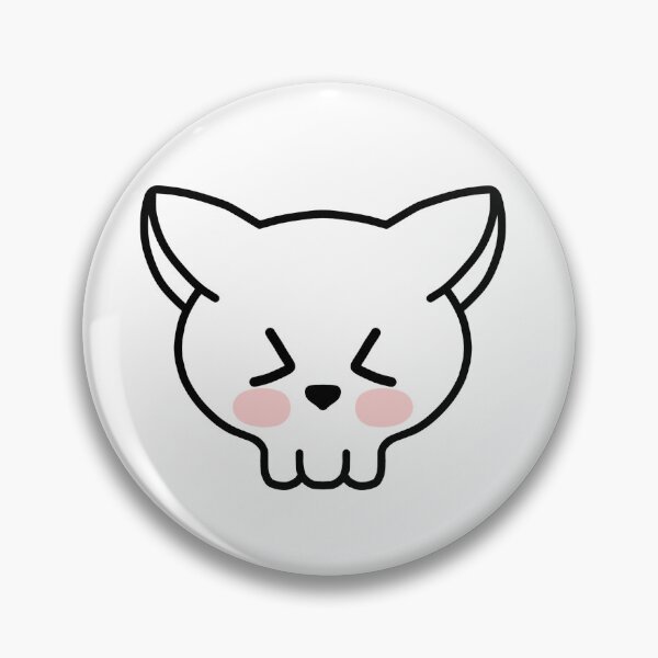 Item preview, Skull cat winking designed and sold by MelleGleice.