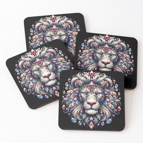 Item preview, Lion's Majesty Digital Art with Precious Gemstone Embellishments 2 designed and sold by iwcus.