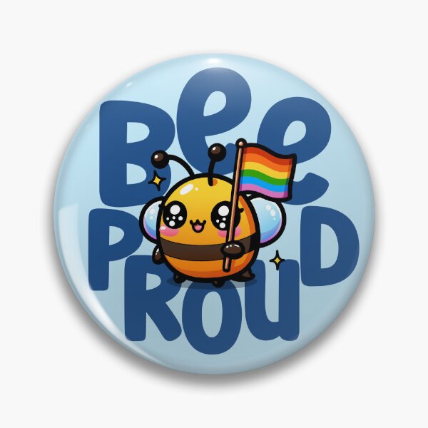 Artikelvorschau, Gay Pride Bee Kawaii Niedlicher Stil mit Regenbogenfahne entworfen und verkauft von Gay-Koala.