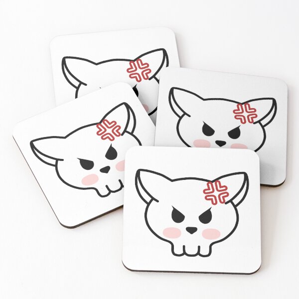 Item preview, Angry skull cat    designed and sold by MelleGleice.