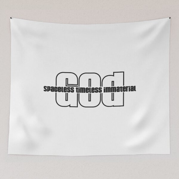 Item preview, Christian Apologetics Spaceless Timeless Immaterial (Black Font) designed and sold by CMTees.