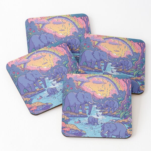 Item preview, Elephant WaterSplash Fiesta designed and sold by cute-animals99.