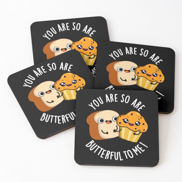 Item preview, You Are So Butterful To Me Funny Food Pun (Dark BG) designed and sold by punnybone.