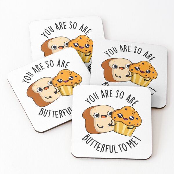 Item preview, You Are So Butterful To Me Funny Food Pun  designed and sold by punnybone.