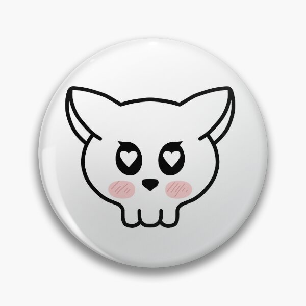 Item preview, skull cat in love  designed and sold by MelleGleice.