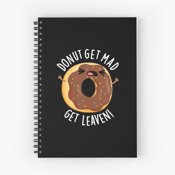Item preview, Donut Get Mad Get Leaven Funny Donut Pun (Dark BG) designed and sold by punnybone.
