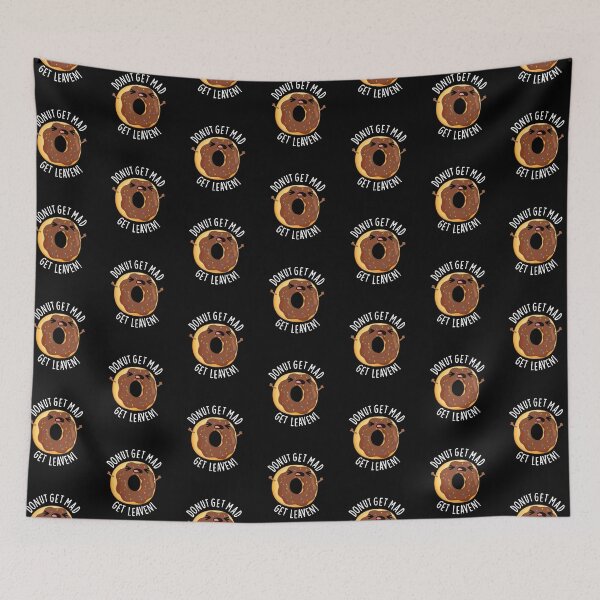 Item preview, Donut Get Mad Get Leaven Funny Donut Pun (Dark BG) designed and sold by punnybone.