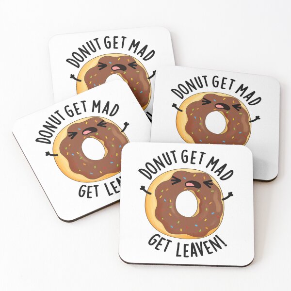Item preview, Donut Get Mad Get Leaven Funny Donut Pun  designed and sold by punnybone.
