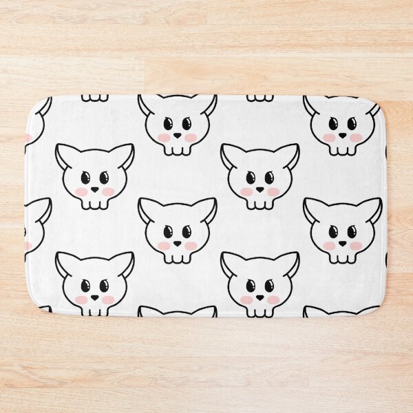 Item preview, Happy skull cat  designed and sold by MelleGleice.